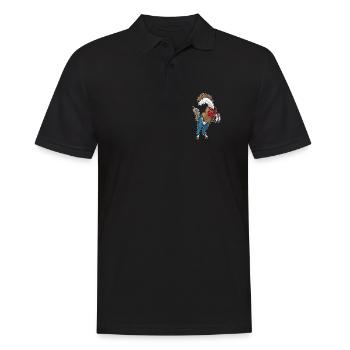 Cheval Cowboy Chapeau de Cowboy - Polo Homme - noir - Devant - Kai (181cm)