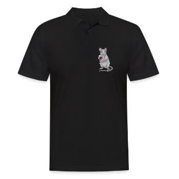 Mouse Red Wine - Men's Polo Shirt - black - Front - Kai (181cm)