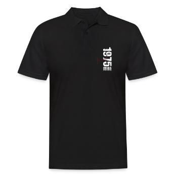 51st Birthday Gift Husband Wife March 1975 - Men's Polo Shirt - black - Front - Kai (181cm)
