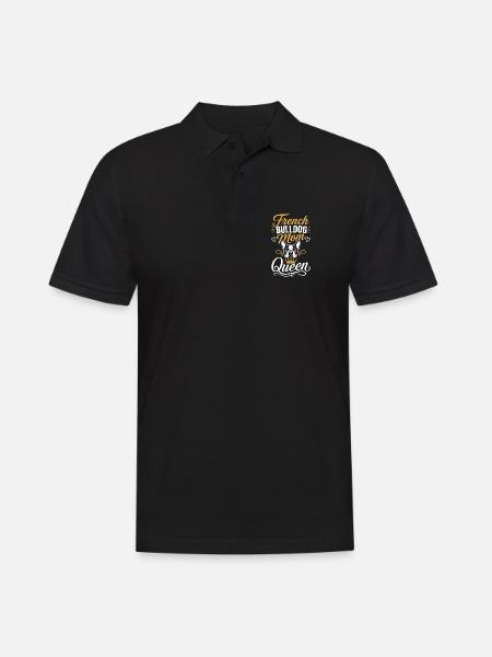 Französische Bulldoggen-Mama-Königin - Männer Poloshirt - Schwarz