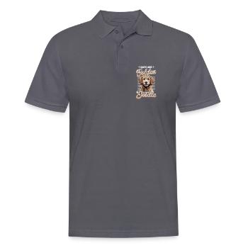 Race de chien Goldendoodle - Polo Homme - charbon - Devant - Nico (186cm)