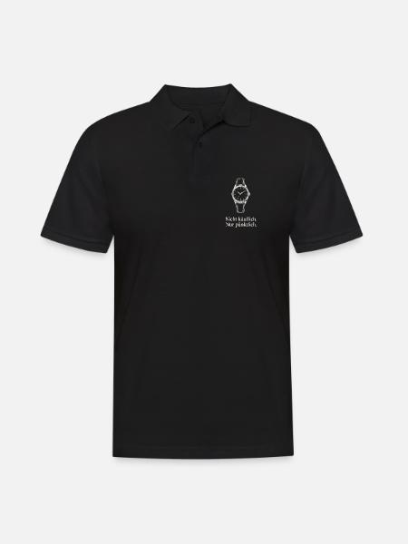 Pünktliche Uhr Nicht käuflich - Männer Poloshirt - Schwarz