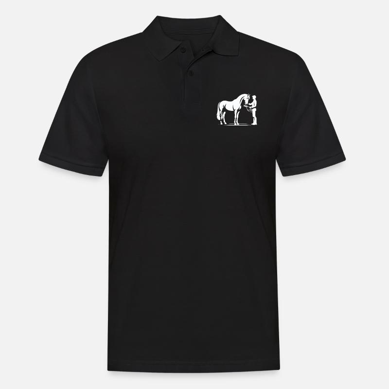Pferdenarr - Männer Poloshirt - Schwarz