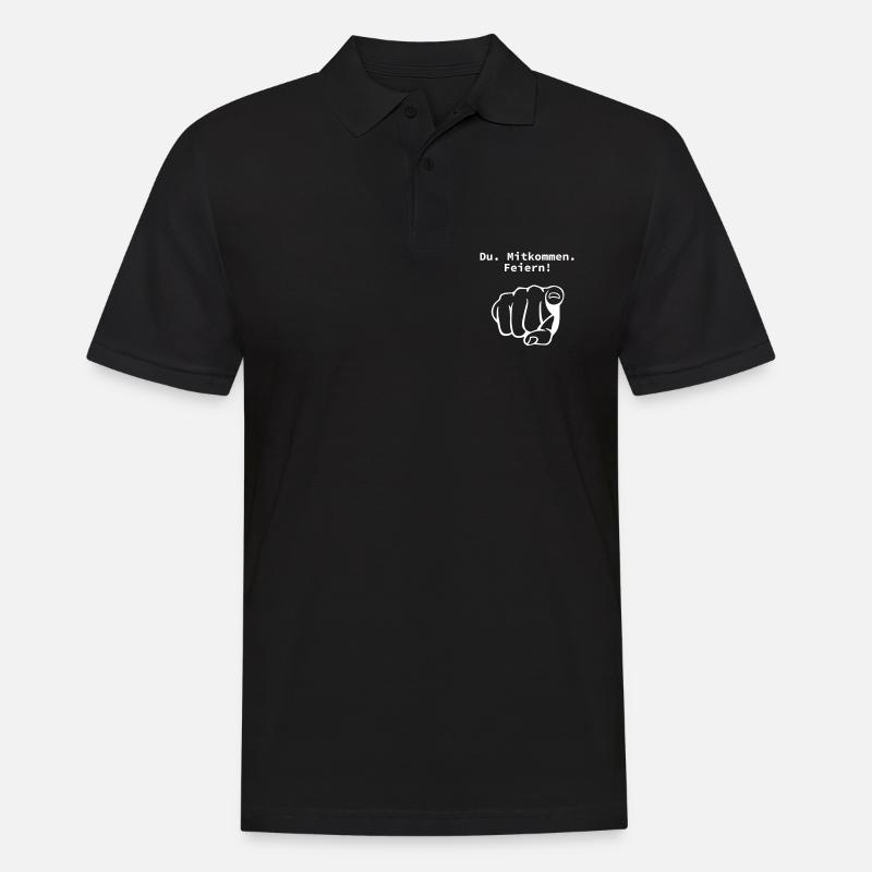 1feiern - Männer Poloshirt - Schwarz