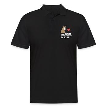 I Didn’t Fart, My Butt Blew You a Kiss, Frenchie - Polo Homme - noir - Devant - Kai (181cm)