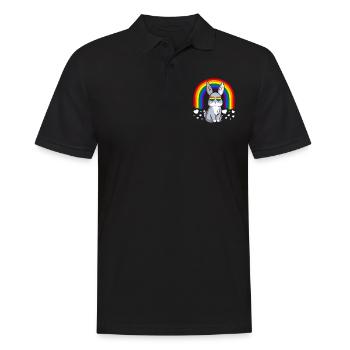 Gay Pride Rabbit - Soutenez les LGBTQ - Polo Homme - noir - Devant - Kai (181cm)