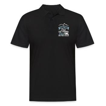 Wohnmobil - Männer Poloshirt - Schwarz - Vorne - Kai (181cm)