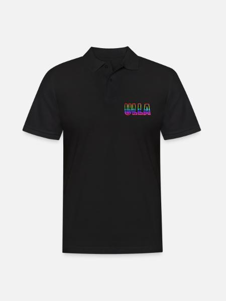 ulla rs regenbogen - Männer Poloshirt - Schwarz