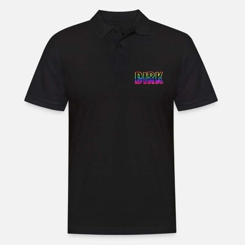 dirk rs regenbogen - Männer Poloshirt - Schwarz