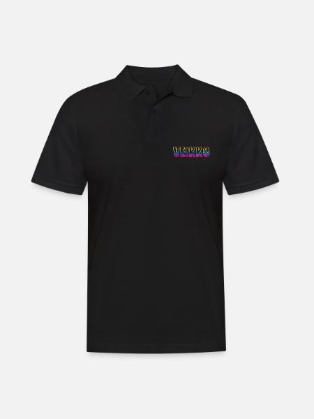 veikko rs regenbogen - Männer Poloshirt - Schwarz