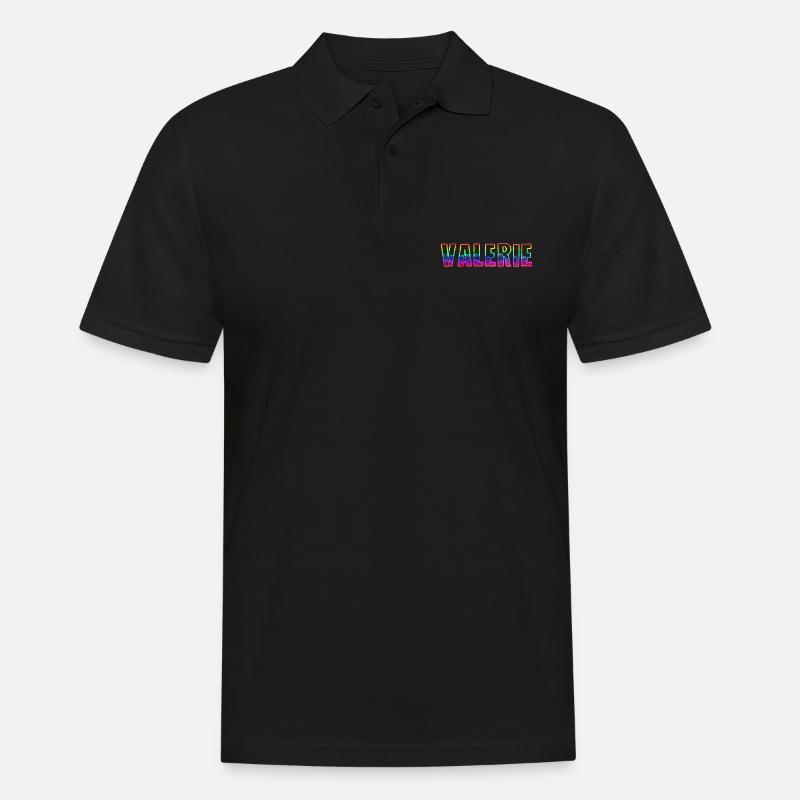 valerie rs regenbogen - Männer Poloshirt - Schwarz