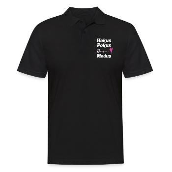 Hokus Pokus Diva Modus lustiges Design - Männer Poloshirt - Schwarz - Vorne - Kai (181cm)