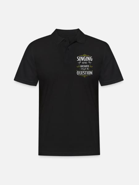Singing Passion Musical Band - Men's Polo Shirt - black