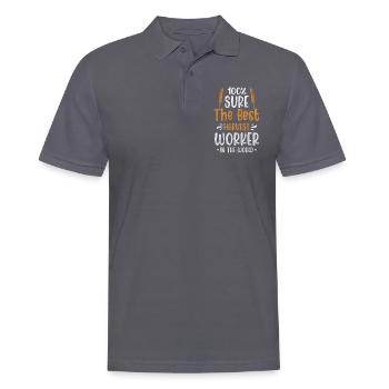 Landwirt Bauer Feld - Männer Poloshirt - Anthrazit - Vorne - Nico (186cm)