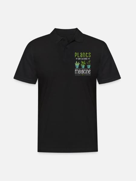Medicinal Herbs Healing Healer Doctor - Men's Polo Shirt - black