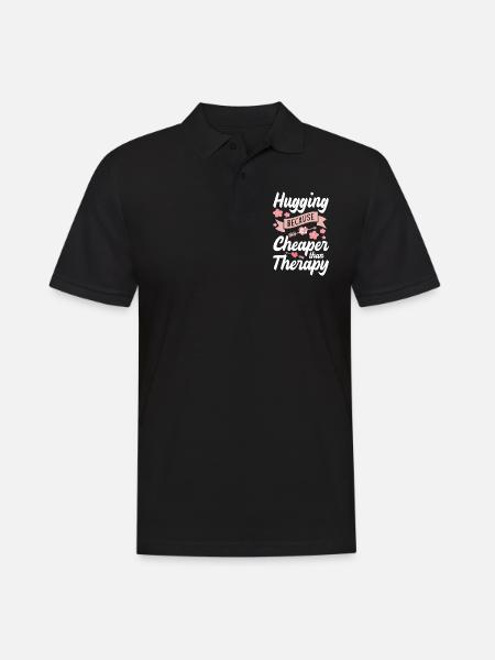 Cuddling girlfriend - Men's Polo Shirt - black