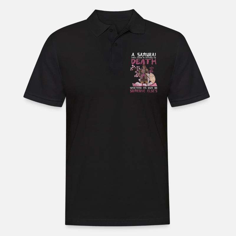 Samurai Aikido Ronin - Männer Poloshirt - Schwarz