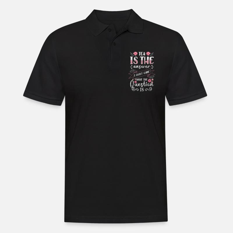 Teetrinker Auszeit Warm Teezeit - Männer Poloshirt - Schwarz