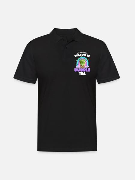 Boba Pearl Milk Iced Tea - Men's Polo Shirt - black
