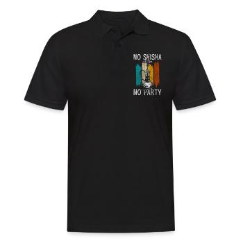 Shisha Dampf Chillen Blubbern - Männer Poloshirt - Schwarz - Vorne - Kai (181cm)