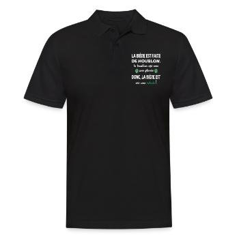 La bière est faite de houblon t-shirt homme - Polo Homme - noir - Devant - Kai (181cm)