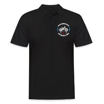 Never Underestimate The Power of E Bike - Men's Polo Shirt - black - Front - Kai (181cm)