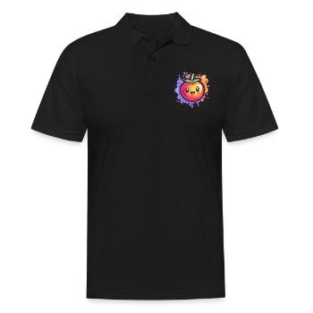 Tomate avec éclaboussure - Polo Homme - noir - Devant - Kai (181cm)