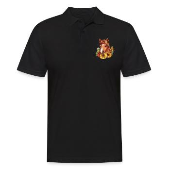 Cheval en couronne d’été - Polo Homme - noir - Devant - Kai (181cm)