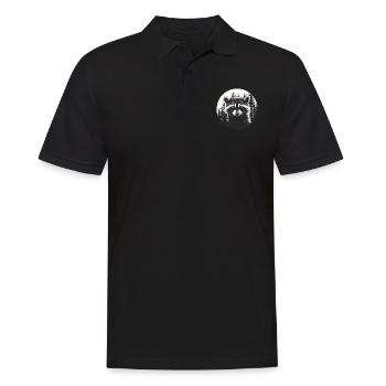 Raccoon in the forest district - Men's Polo Shirt - black - Front - Kai (181cm)