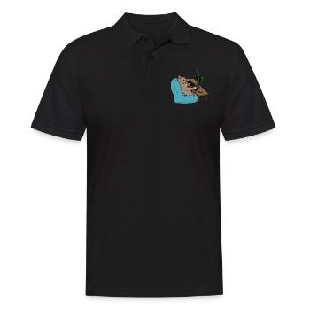 Cat Hacker - Men's Polo Shirt - black - Front - Kai (181cm)