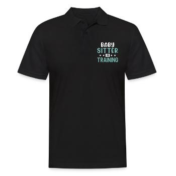 Baby-sitter Gift Babysitting Meilleure baby-sitter - Polo Homme - noir - Devant - Kai (181cm)