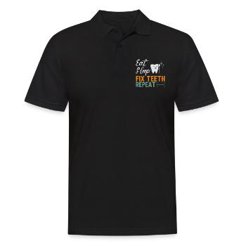Dentiste Cadeau dentaire Étudiant en médecine Dentiste - Polo Homme - noir - Devant - Kai (181cm)