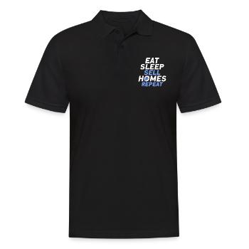 Immobilienmakler Makler Beruf Immobilien - Männer Poloshirt - Schwarz - Vorne - Kai (181cm)