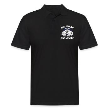 Immobilienmakler Makler Beruf Immobilien - Männer Poloshirt - Schwarz - Vorne - Kai (181cm)
