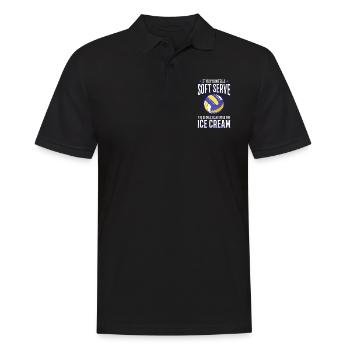 Cadeau de joueur de volley-ball Drôle de volley-ball - Polo Homme - noir - Devant - Kai (181cm)