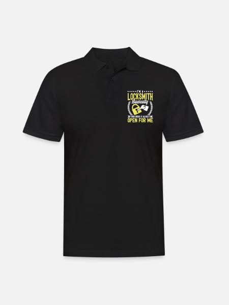 Locksmith Lock Picking Employee Locksmith - Men's Polo Shirt - black
