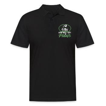 Pflanzen Gartenarbeit Gärtner Landschaftsarchitekt - Männer Poloshirt - Schwarz - Vorne - Kai (181cm)