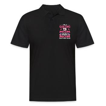 Quilten Geschenk Nähen Stricken Quilter - Männer Poloshirt - Schwarz - Vorne - Kai (181cm)
