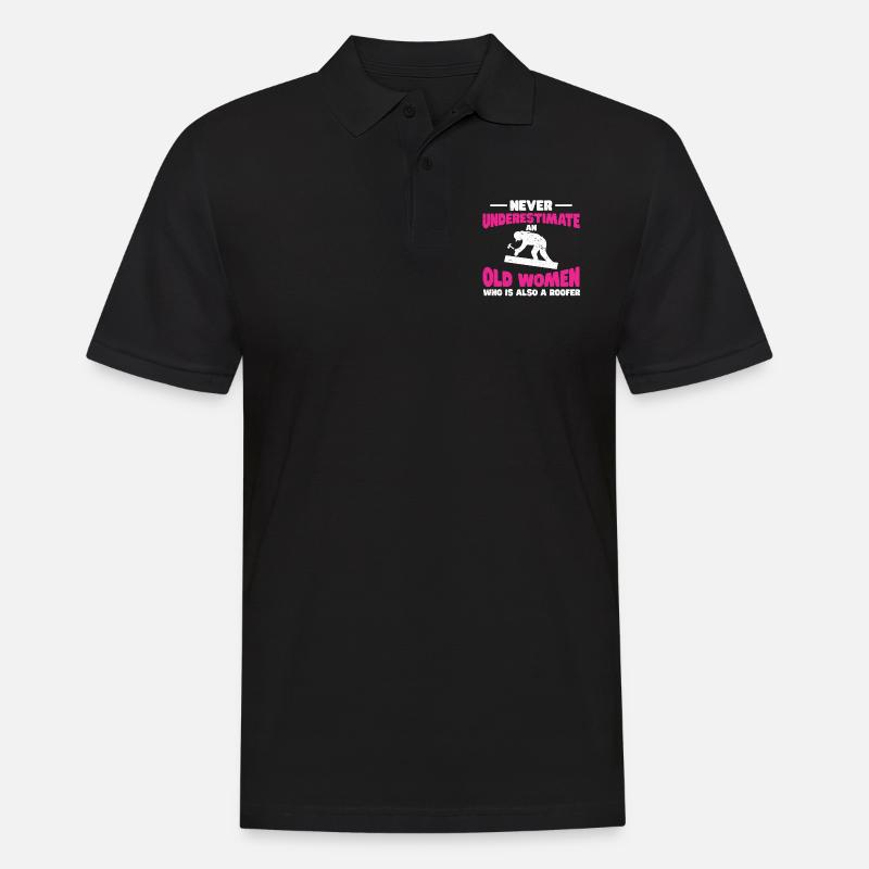 Dachdecker Geschenk Arbeit Handwerker Dachdecker - Männer Poloshirt - Schwarz