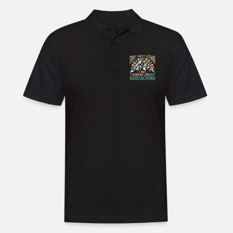 Geocaching Geschenk Geocacher Geocache - Männer Poloshirt - Schwarz