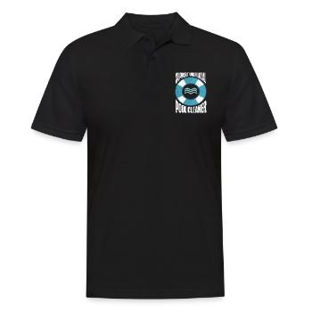 Nettoyage de piscine Travail Gardien de piscine - Polo Homme - noir - Devant - Kai (181cm)