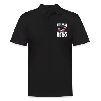 Flight Attendant Papa Stewardess Flight Attendant - Men's Polo Shirt - black - Front - Kai (181cm)