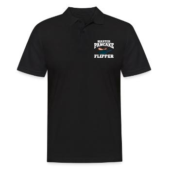 Pancake Saying Breakfast Pancakes - Men's Polo Shirt - black - Front - Kai (181cm)