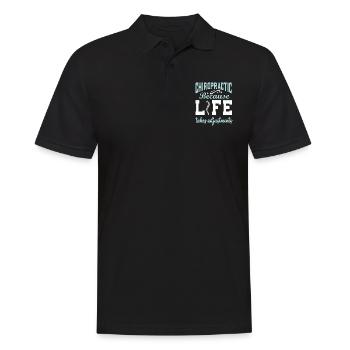 Chiropraktiker Chiropraktik - Männer Poloshirt - Schwarz - Vorne - Kai (181cm)