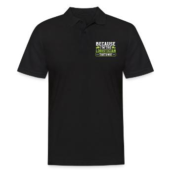 Logistiker Logistik - Männer Poloshirt - Schwarz - Vorne - Kai (181cm)