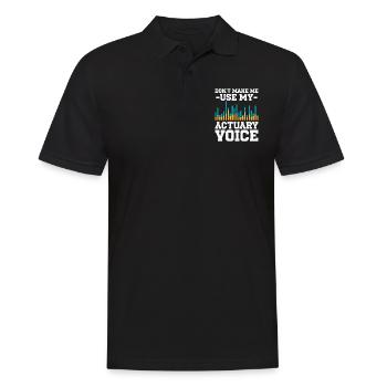 Actuary Statistician - Men's Polo Shirt - black - Front - Kai (181cm)