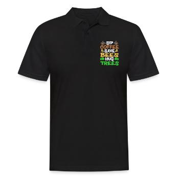 Earth Day Climate Change Awareness - Men's Polo Shirt - black - Front - Kai (181cm)