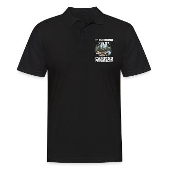 Camping Campfire Camper - Männer Poloshirt - Schwarz - Vorne - Kai (181cm)