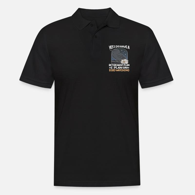 Bird Watching Cute Bird Lover - Männer Poloshirt - Schwarz