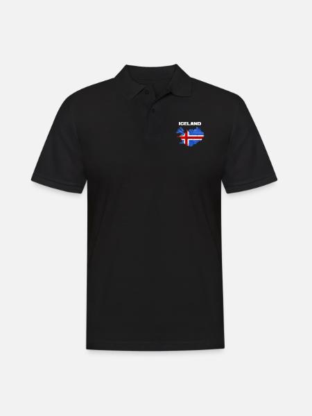 Islande - Polo Homme - noir